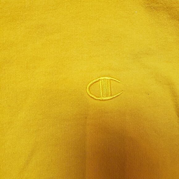 CHAMPION yellow  cropped sweatshirt crop Large - Picture 4 of 13